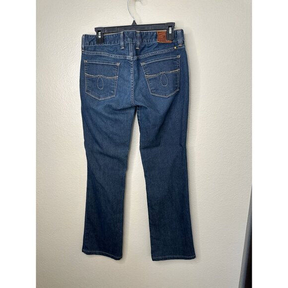 Lucky Brand Womens Straight Fit Blue Jeans Size 8 Mid-Rise Cotton Blend Lola - Picture 3 of 8
